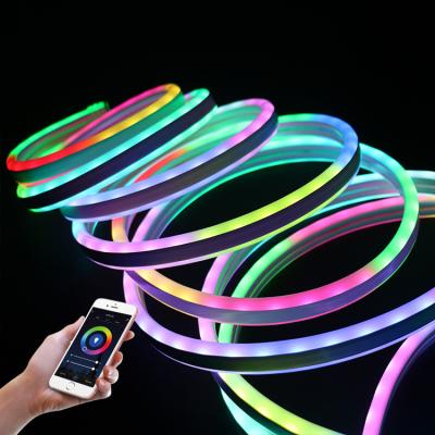 Chine La couleur multi 12v de RVB 10m a mené Flex Strip Light au néon 60leds/M à vendre