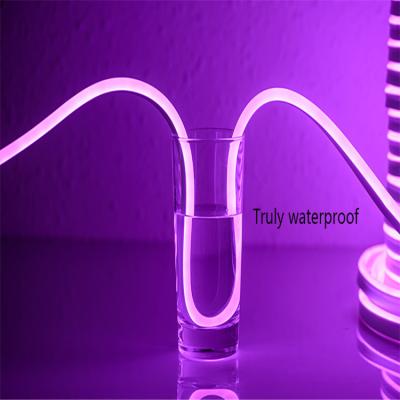 China Purple OEM Led Neon Tube Light Flex Rope 2.5cm Cutting Distance For Bar Home Lighting for sale