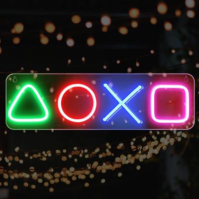 China Decorative PS4 Game Neon Sign Colorful Lights 3D Art Illuminate Surrounding Space for sale
