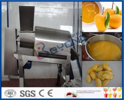 中国 1時間あたりの二重段階のパルパー5Tが付いているステンレス鋼のマンゴの製造プラント 販売のため