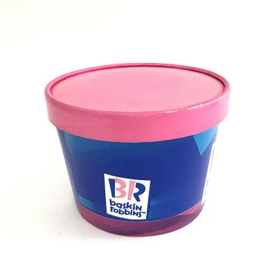 China 32oz 46oz 64oz 85oz 130oz Disposable Custom Printed Ice Cream Paper Cup With Lid for sale