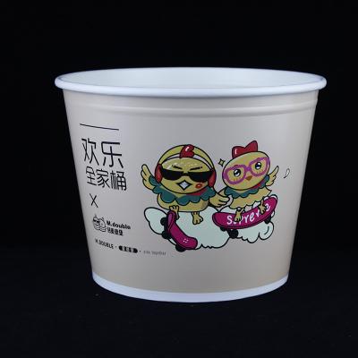 China Safe Food Popcorn Chicken Bucket , Takeaway Paper Bucket Packaging for sale