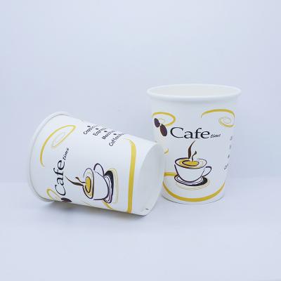Chine Coupe en papier ondulée à double paroi 8 oz Logo personnalisé jetable Pour les boissons au café à vendre