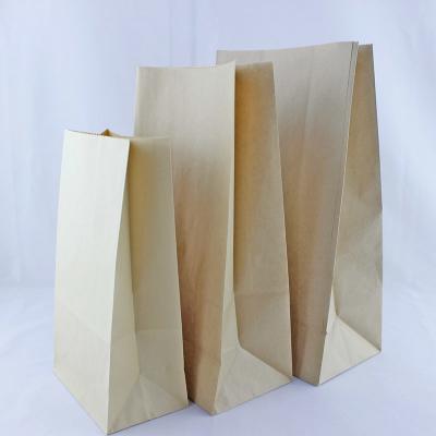 중국 인쇄 크래프트 엽지 배열 된 종이 봉지 손잡이 없는 평면 바닥 맞춤형 판매용