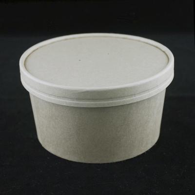 China Eco Friendly Paper Salad Bowls With Lids 1000ml Kraft Food Containers for sale