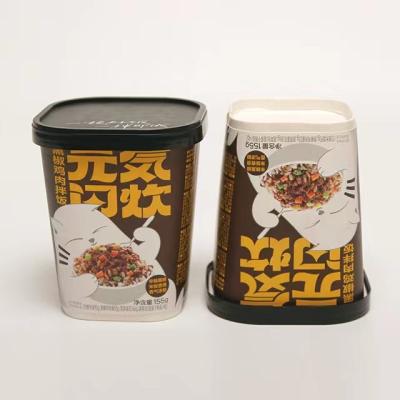 China Copo de papel de macarrão de comida quente de 600 ml, descartável, de impressão personalizada. à venda