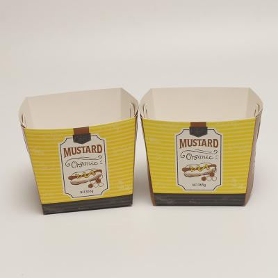 China Fried Chicken Disposable Kraft Paper Box , Square Fast Food Take Out Paper Box for sale