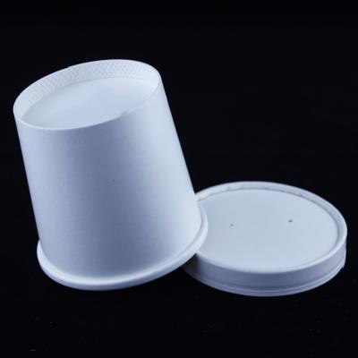 China White Compostable Soup Containers With Lid 16 Ounce Recyclable Paper Cups for sale