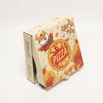 China Caja de embalaje de comida desechable para pizza con logotipo 12 pulgadas 14 pulgadas 16 pulgadas en venta