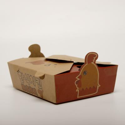 China Contenedores de alimentos impresos personalizados reciclables, caja de alimentos de papel Kraft en relieve en venta