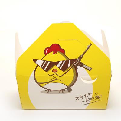 China Rigid Disposable Food Packaging Box Recycled Fried Chicken Container for sale