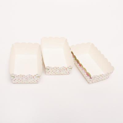 China Disposable Foil Square Paper Baking Cups Biodegradable Packaging Box for sale