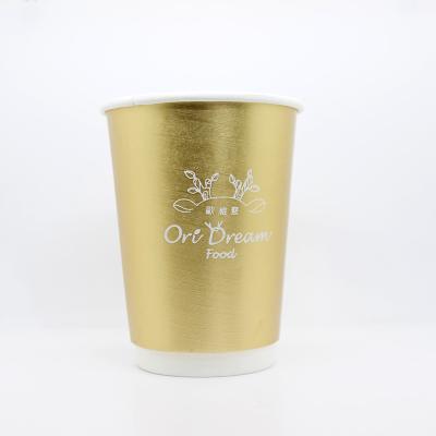 China Disposable Drinking Paper Cup 450ml Round Lightweight Custom Printed for sale