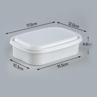 China Disposable Paper Square Bowls , 500ml Heatable Kraft Paper Bowls With Lids for sale
