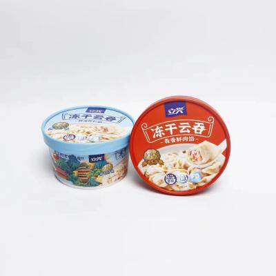 China Disposable Paper Bowl lyophilized wonton with lid paper bucket instant noodles take-away food packaging hot drink cup à venda