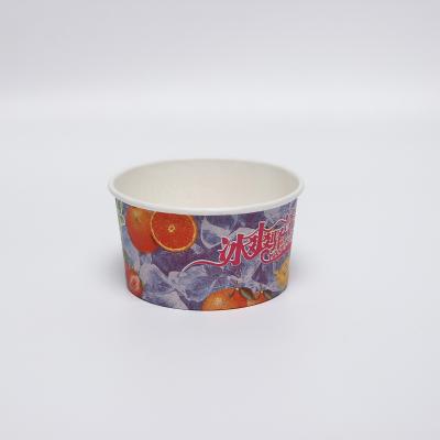 China Disposable Ice Cream Paper Bowl Paper Cup With Lids For Holding Ice Cream à venda