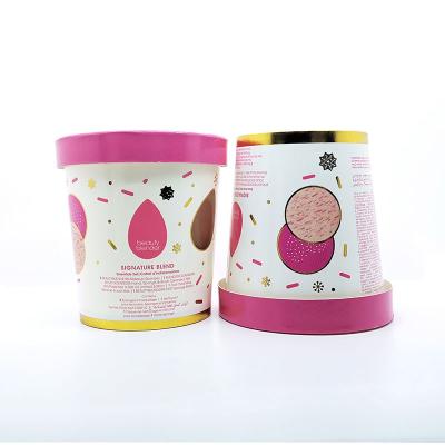 中国 Custom Print Gold stamping Food Safe Grade Paper ice cream yogurt paper cup With Lid 販売のため
