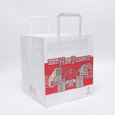 China Kan aangepast worden Logo Wit Verpakking van hoge kwaliteit Kraft papier zak Te koop
