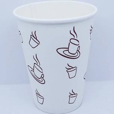 China Custom takeaway Eco-vriendelijke papieren koffiebekers met deksels voor warme dranken 12 oz Te koop