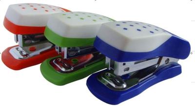 China Color Assorted Metal and Plastic Material Mini Stapler For 12 Sheets Paper for sale