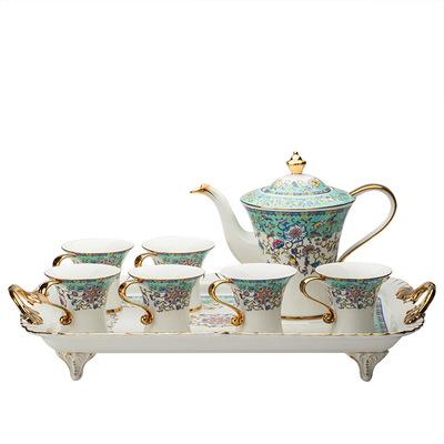 China Wholesale viable high quality British coffee table set teapot set classy ceramic tea cup useful wedding gifts for sale