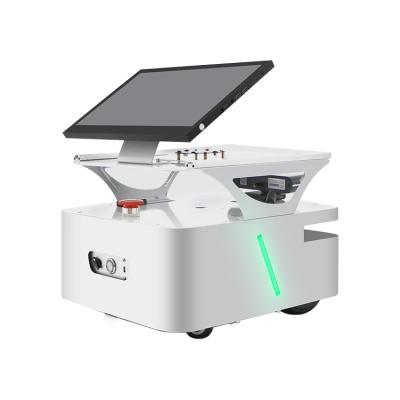 China FOXTECH S200 60kg Touchscreen Payload Open-Source Laser Radar Slam and Chassis Mapping Tracked Robot ROS Differential Service Robot à venda