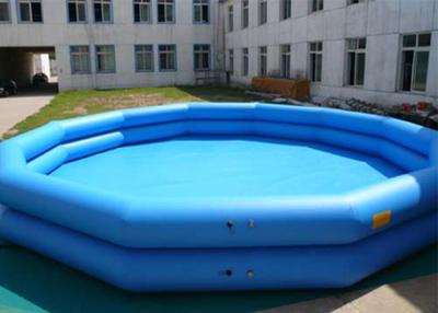 China Blue Interesting Inflatable Water Pool , Water Sports Gaint Inflatable Swimming Pools for sale