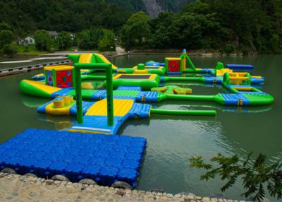 China Outdoor Silk Printing Inflatable Water Amusement Park With 0.9mm PVC Tarpaulin for sale