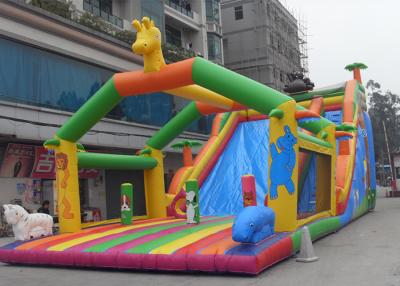 China Safari Commercial Inflatable Slide , Amusement Park Inflatable Slide For Birthday Party for sale