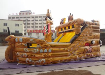 China Durable PVC Tarpaulin Giant Pirate Ship Commercial Inflatable Slide For Rent for sale