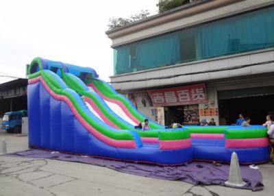 China 7 Meters High Giant Water Slide Inflatable , Large Water Slide With Swimming Pool for sale
