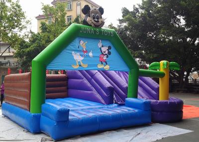 China casa inflável grande do salto de Mickey de encerado do PVC de 0.55mm com a associação da corrediça N à venda