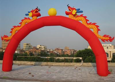 China 25kg Oxford Fabric Advertising Inflatable Arch With Dragon Style For Party / Festival for sale