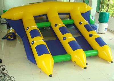 China Excitando los 4m * pez volador inflable de 3M, barco de plátano inflable con la tela profesional del trampolín en venta