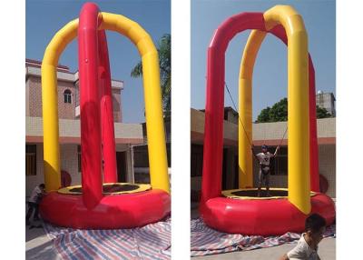 China Trampolim inflável macio impresso costume do tirante com mola para o campo de jogos à venda