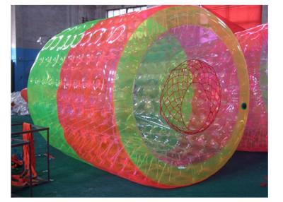 China Pink / Green Colorful Durability Inflatable Water Roller 2.5* 2.2m For Park for sale