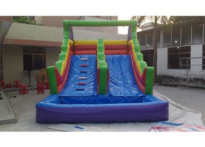 China Commercial PVC Vinyl Giant Inflatable Water Slide For Adult, Commercial Grade PVC Rainbow Inflatable Water Slide for sale
