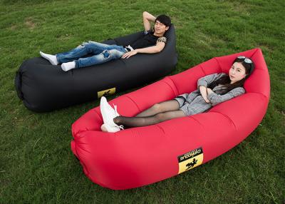China Red / Black / Pink Color Inflatable Sleeping Bag With Side Pocket Nylon Material for sale