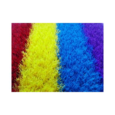 China Rainbow Playground Artificial Grass 5/32 Gauge 8mm Artificial Turf Lawn Good Quality Qualified for sale