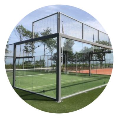 China Hierba artificial artificial de la hierba el 10x20m Padel del tenis panorámico en venta