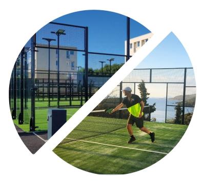 China Azul emergente modificado para requisitos particulares del Profesional-grado PE 16m m del césped de la pista de tenis en venta