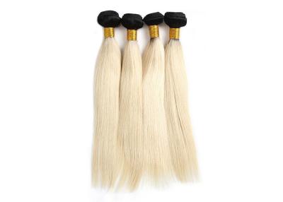 China 1B Blonde 613 Color Brazilian Hair Weft Ombre Color Human Virgin Hair Weave 12