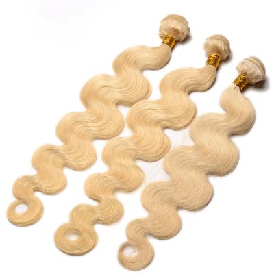 Chine Longs cheveux blonds de Vierge de la longueur 613, prolongements de cheveux de la blonde 100 de la catégorie 8a à vendre