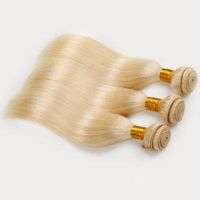 China Single Drawn Human Hair Weave Color 613 Blonde Weft Hair Extensions 12-26 Inch for sale
