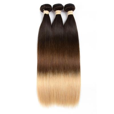 China 3 Tone Ombre Brazilian Hair Weave , Silky Straight Ombre Real Hair Extensions for sale