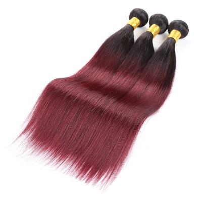 China Brazilian Virgin Ombre Hair Weave Ombre Human Hair Extensions 12