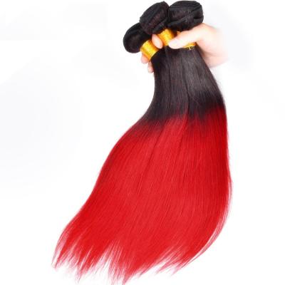 China Silk Soft Ombre Brazilian Hair Weave , Real Human Ombre Remy Hair Bundles for sale