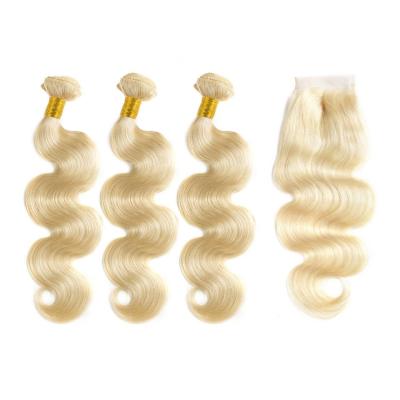 China Paquetes rubios de Ombre de la onda del cuerpo, 613 extensiones rubias del pelo de Ombre en venta
