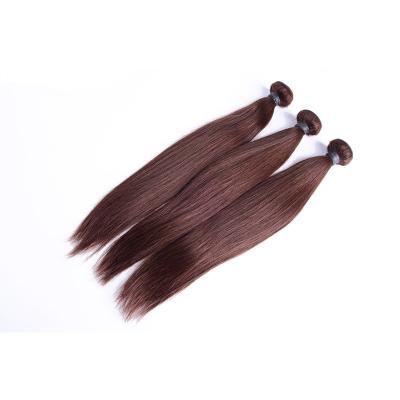 China Peruvian Human Virgin Ombre Hair Weave Color #4 Dark Brown Brazilian Hair for sale