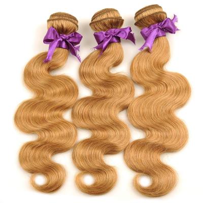 China Unprocessed Virgin Hair Extension #27 Body Wave Hair 3 Bundles With Closure for sale